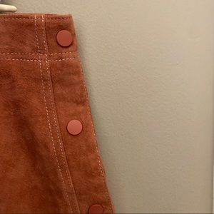Pink Suede Mango Skirt
